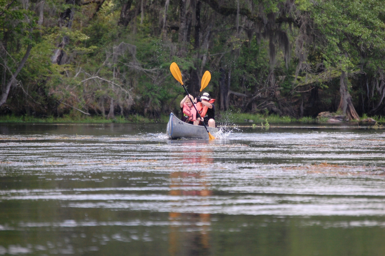 Hunter Leininger paddles the Missing River